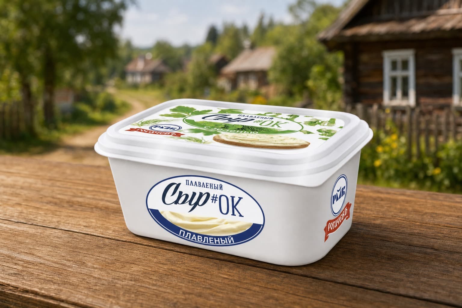 Сыр плавленый с зеленью м.д.ж.40 %, 170г, РМКК