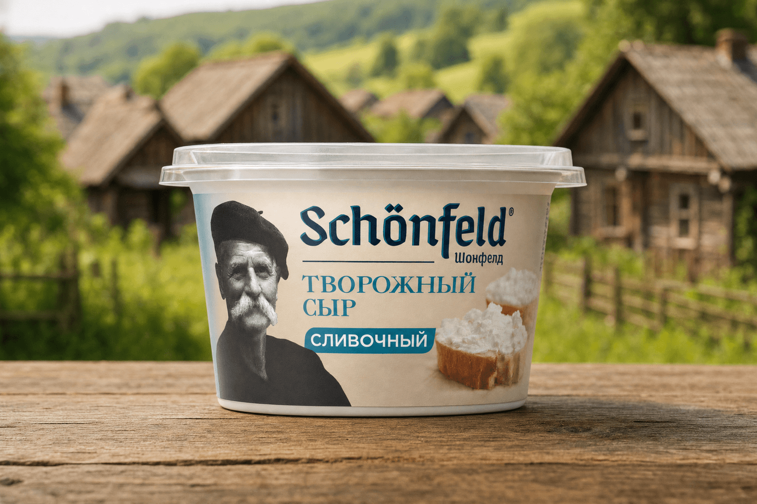Сыр творожный сливочный  ТМ "Schоnfeld"  65 % 140 гр 