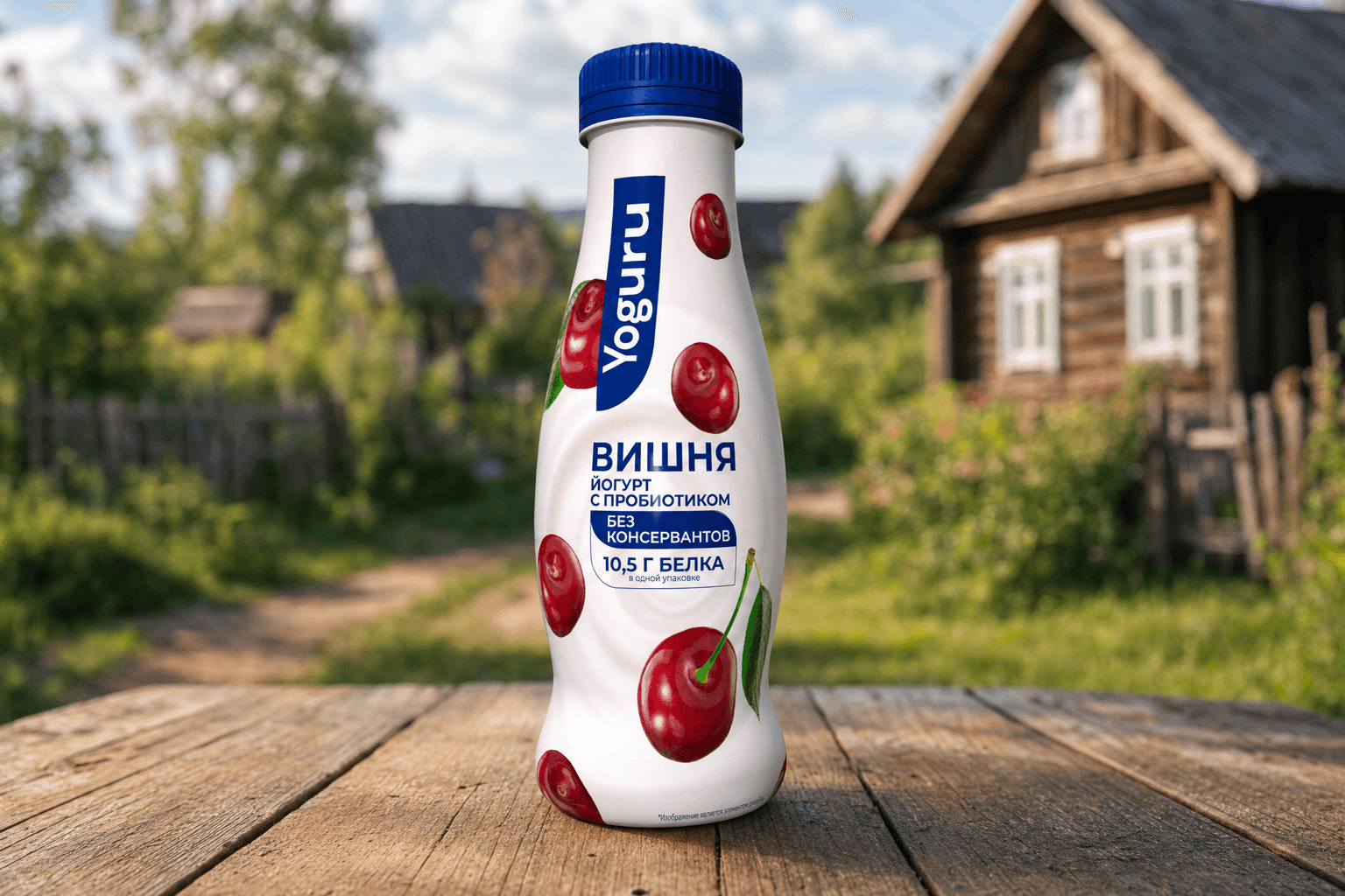 Йогурт, обогащ. пробиотиком, с фрукт.нап. Вишня м.д.ж. 1,5% Yoguru