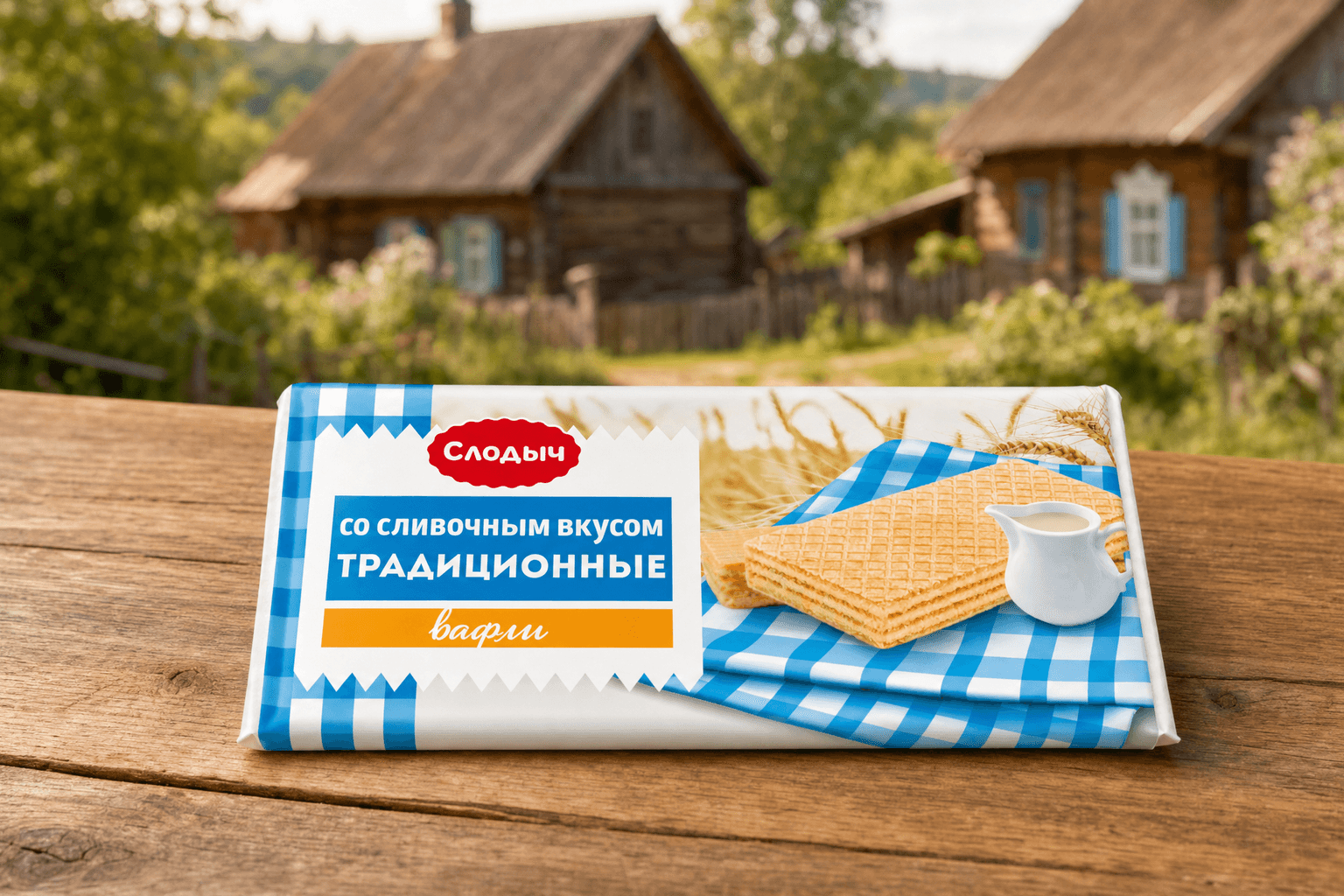 Вафли "Традиционные" со сливочным вкусом. 100г КОНФА