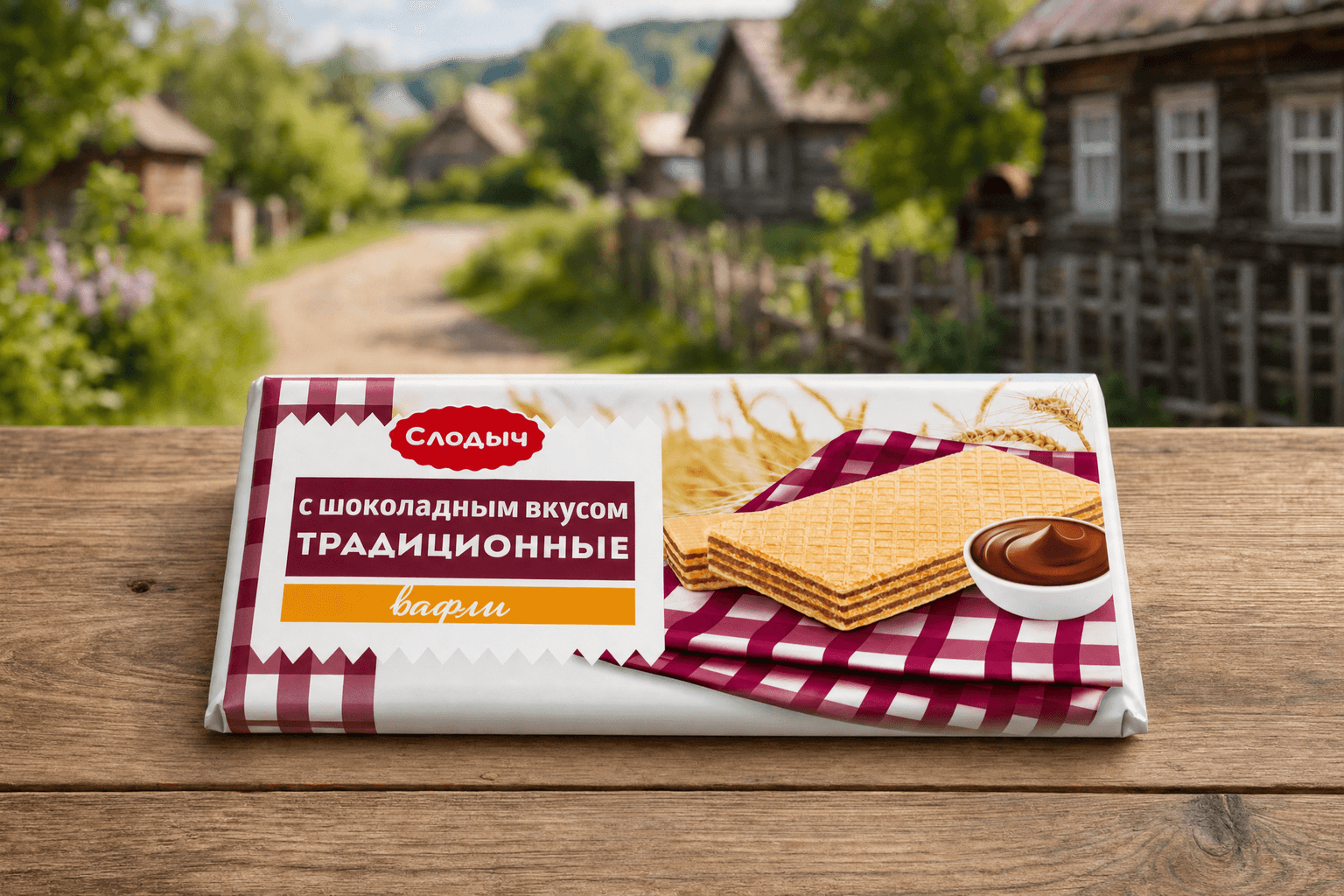 Вафли "Традиционные" с шоколадным вкусом 100г КОНФА