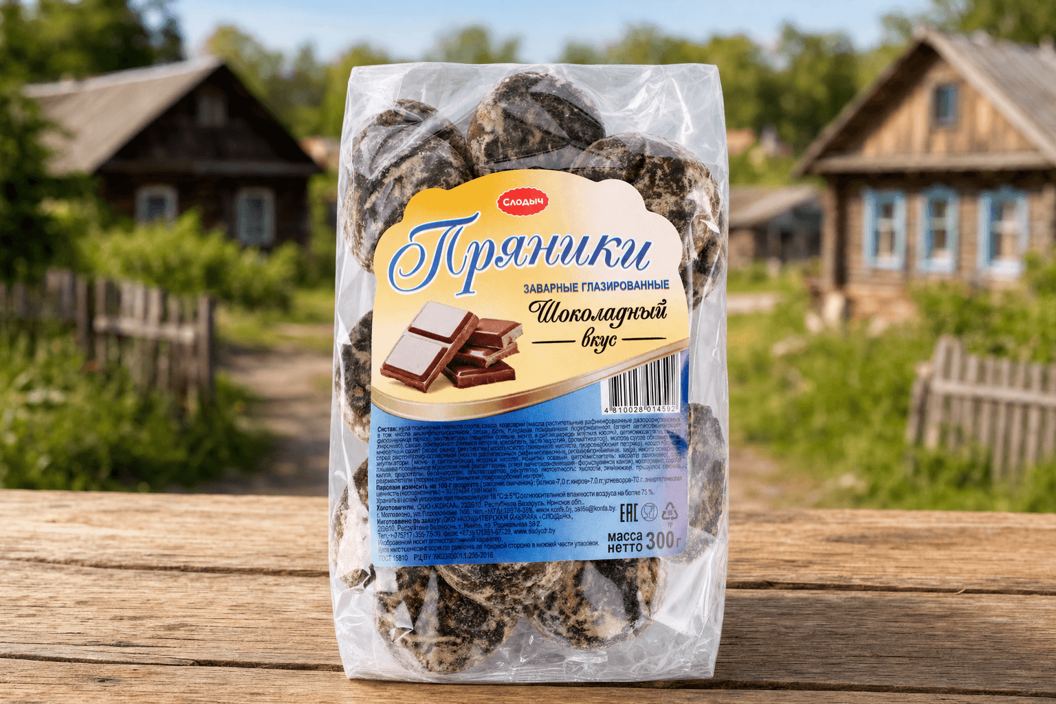 Пряники "Заварные глазированные Шоколадный вкус" 300г(Слодыч)