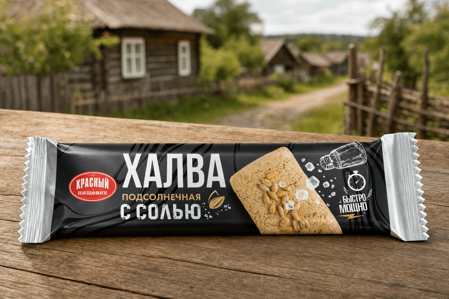 Халва подсолнечная с солью, (60г.) шоубокс