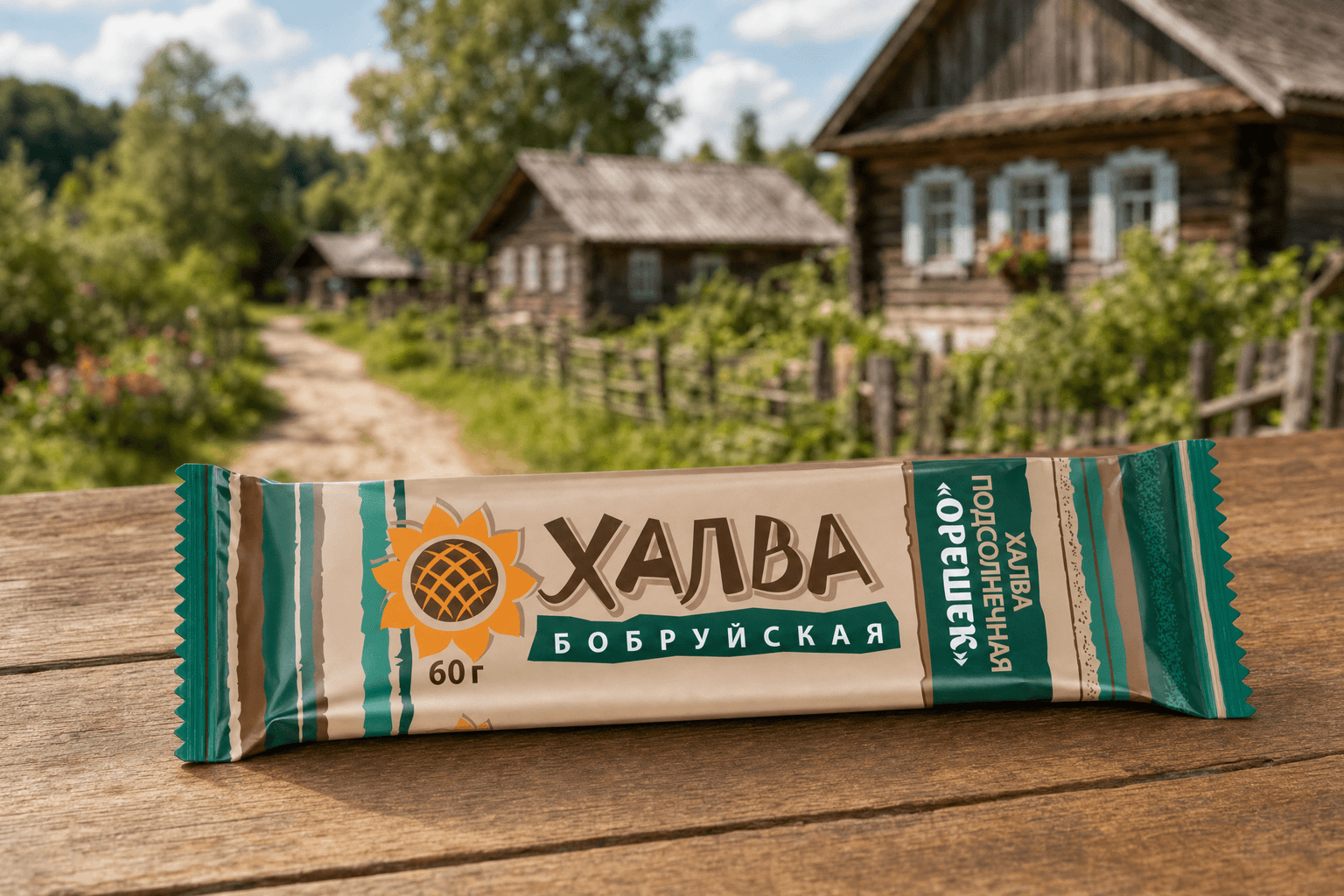 Халва подсолнечная "Орешек", (60г.) шоубокс
