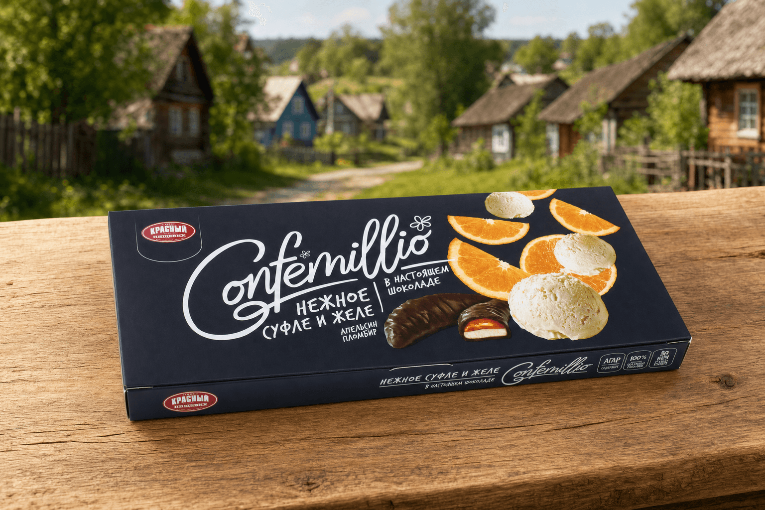 Конфеты "Confemillio " со вкусом апельсина и пломбира Кор. (160г.)