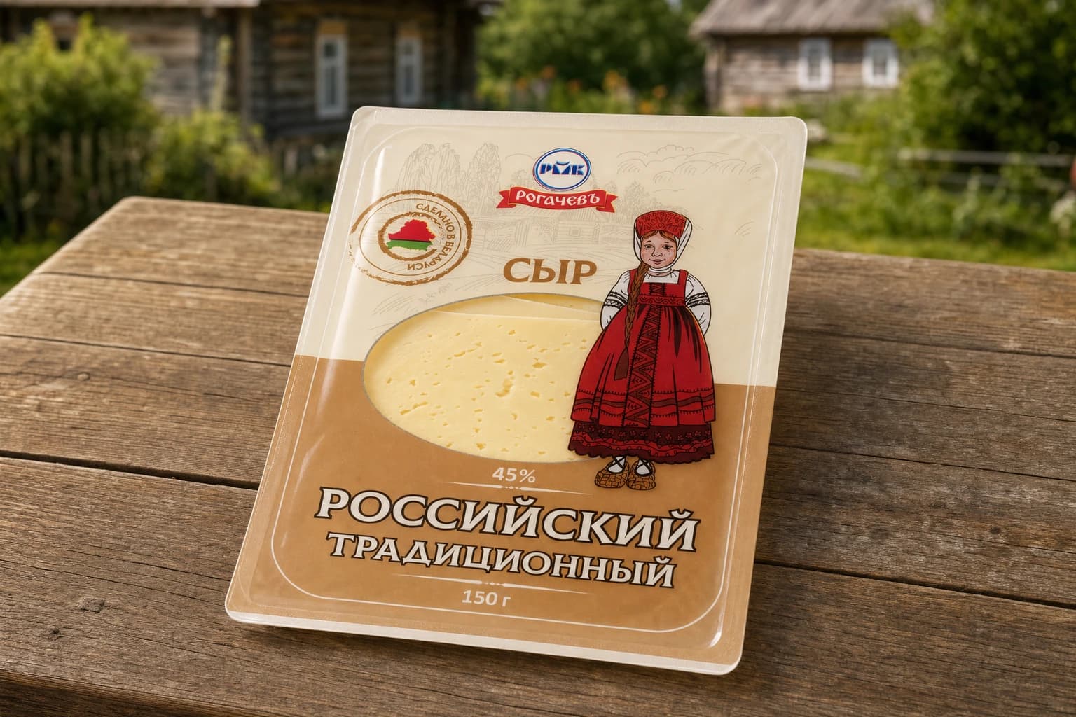 Сыр "Российский Традиционный" м.д.ж.45%, слайсерная нарезка 150 г