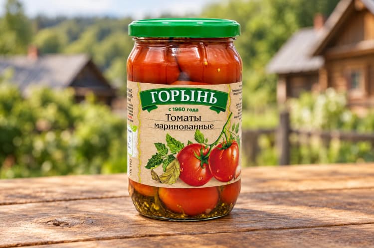 Томаты маринованные ТМ "ГОРЫНЬ"